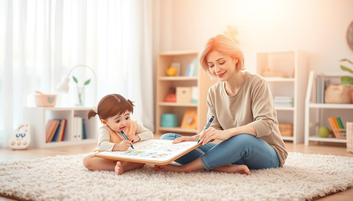 A practitioner sitting with a client in a calm, naturally lit room